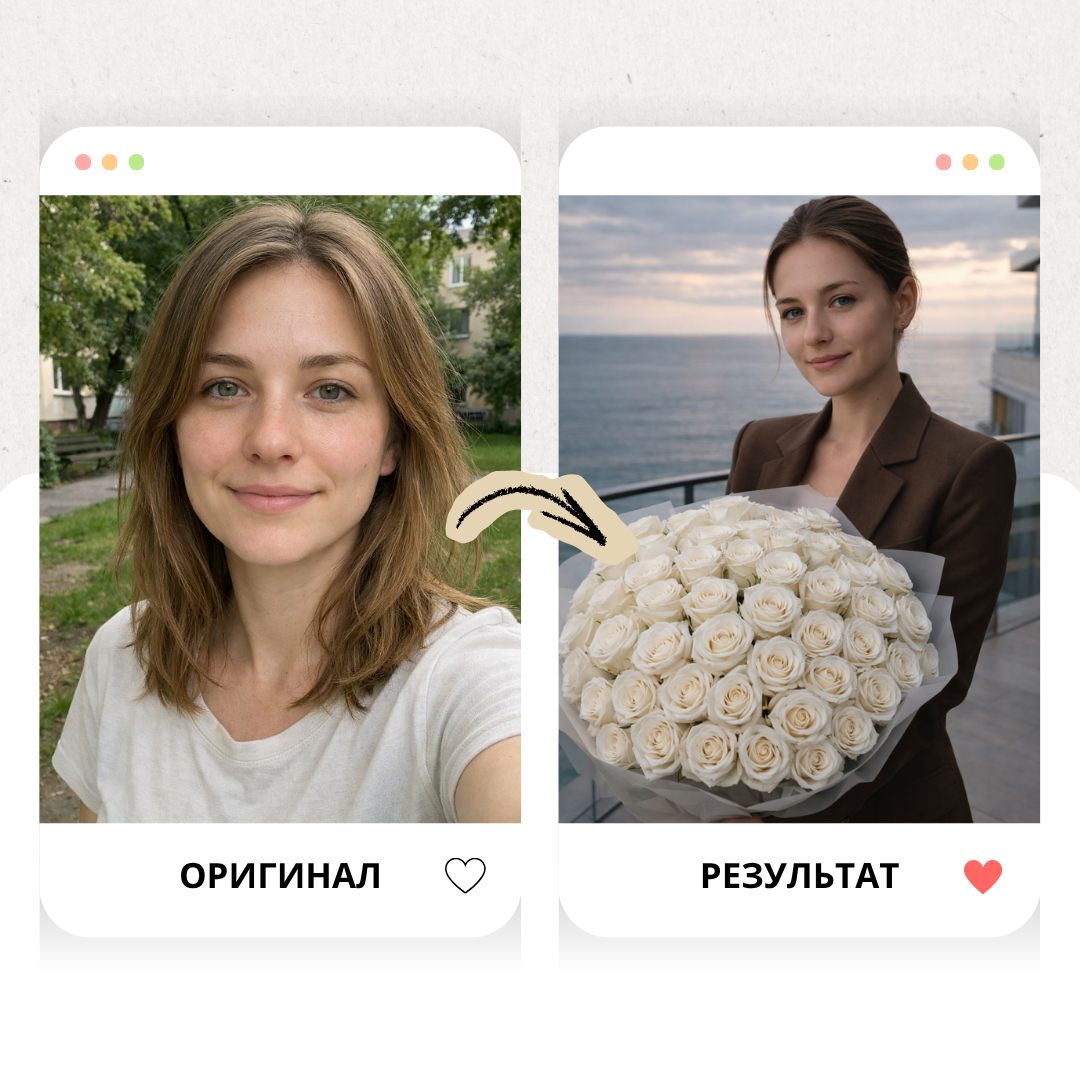 Сравнение оригинала и результата в GlowPic